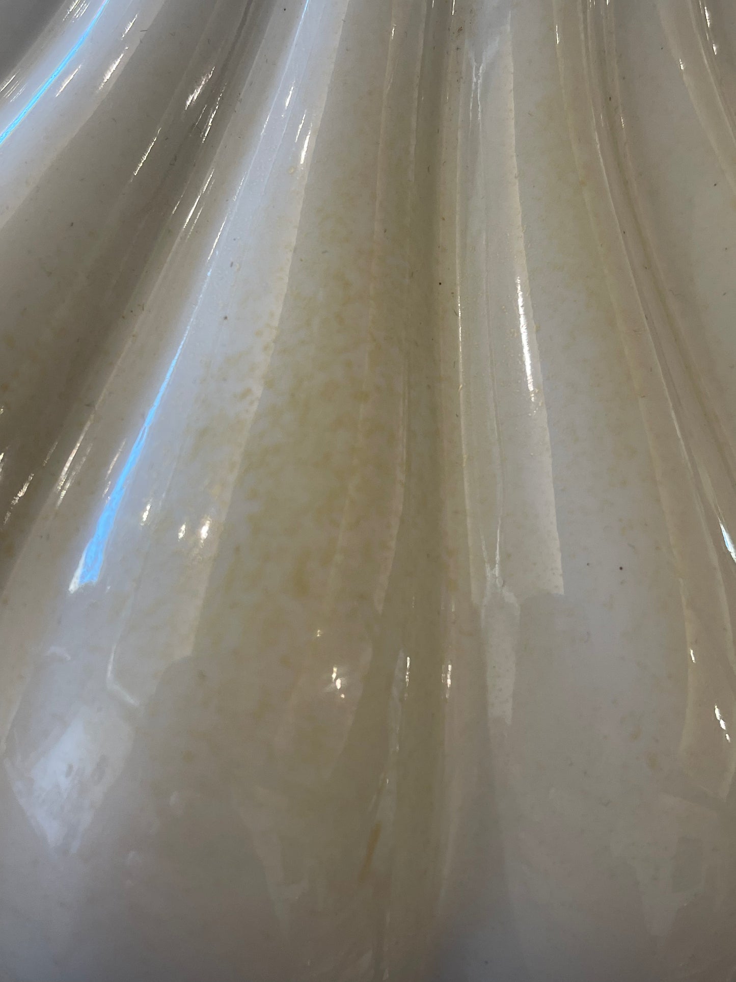 Pair of White Ceramic and Metal Lamps
