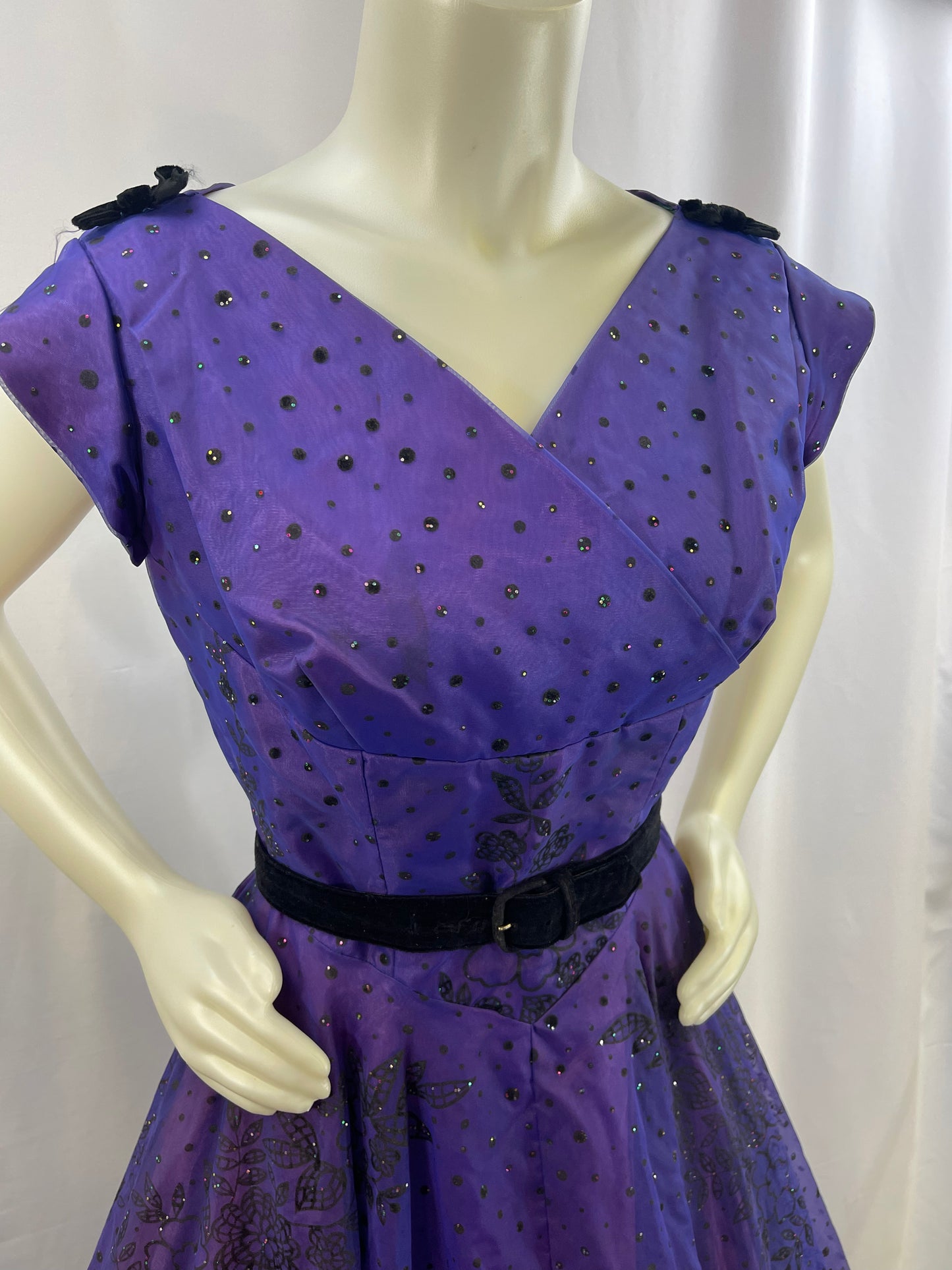 Glorious 50s Vibrant Purple Dress