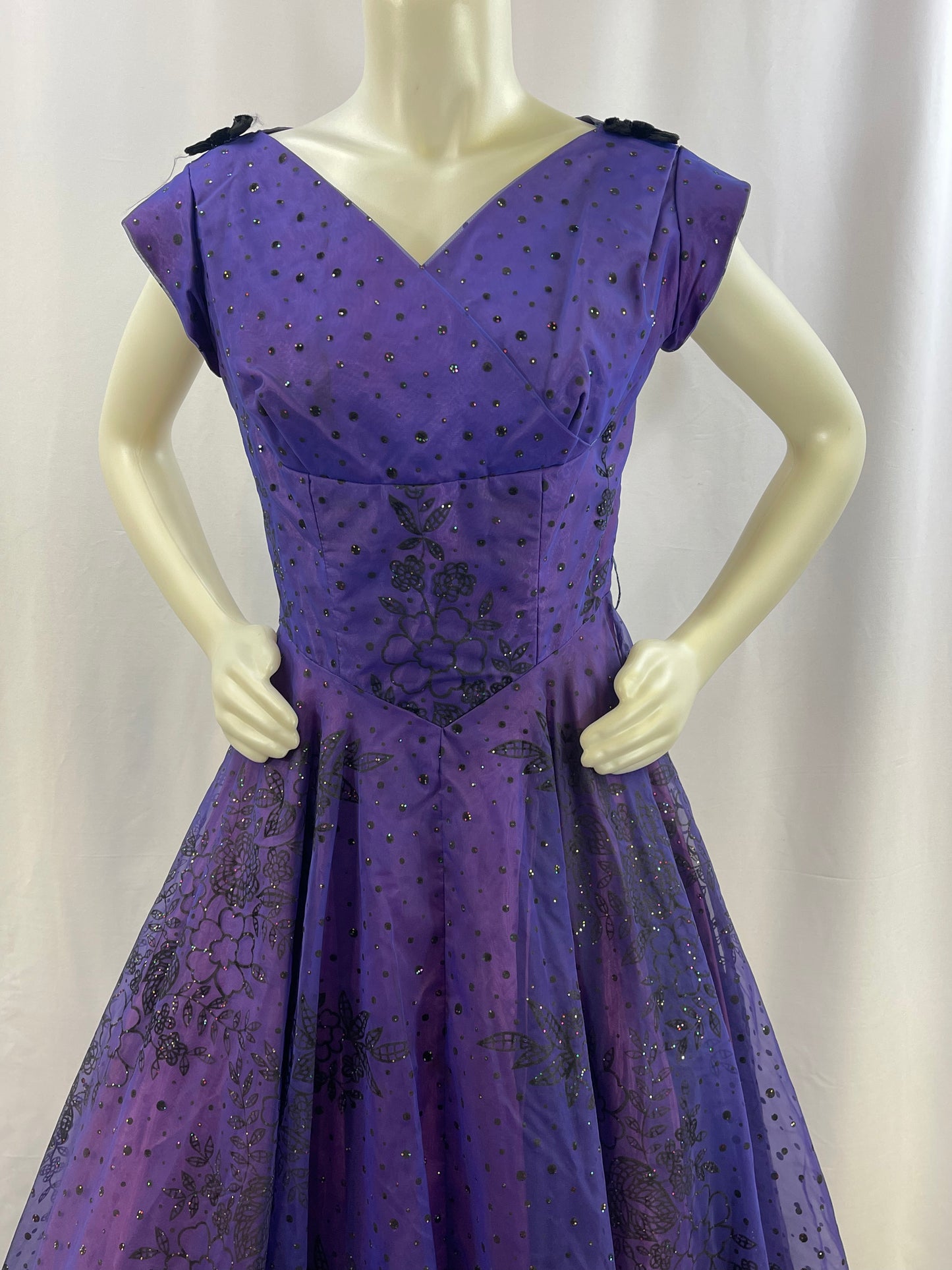 Glorious 50s Vibrant Purple Dress