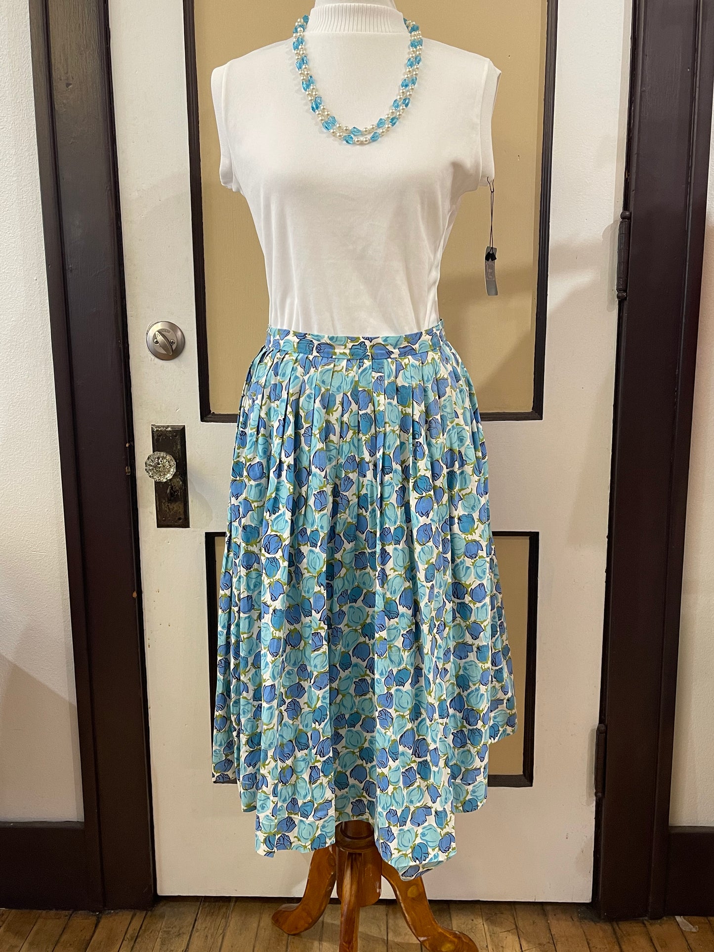 50s Blue Rose Skirt