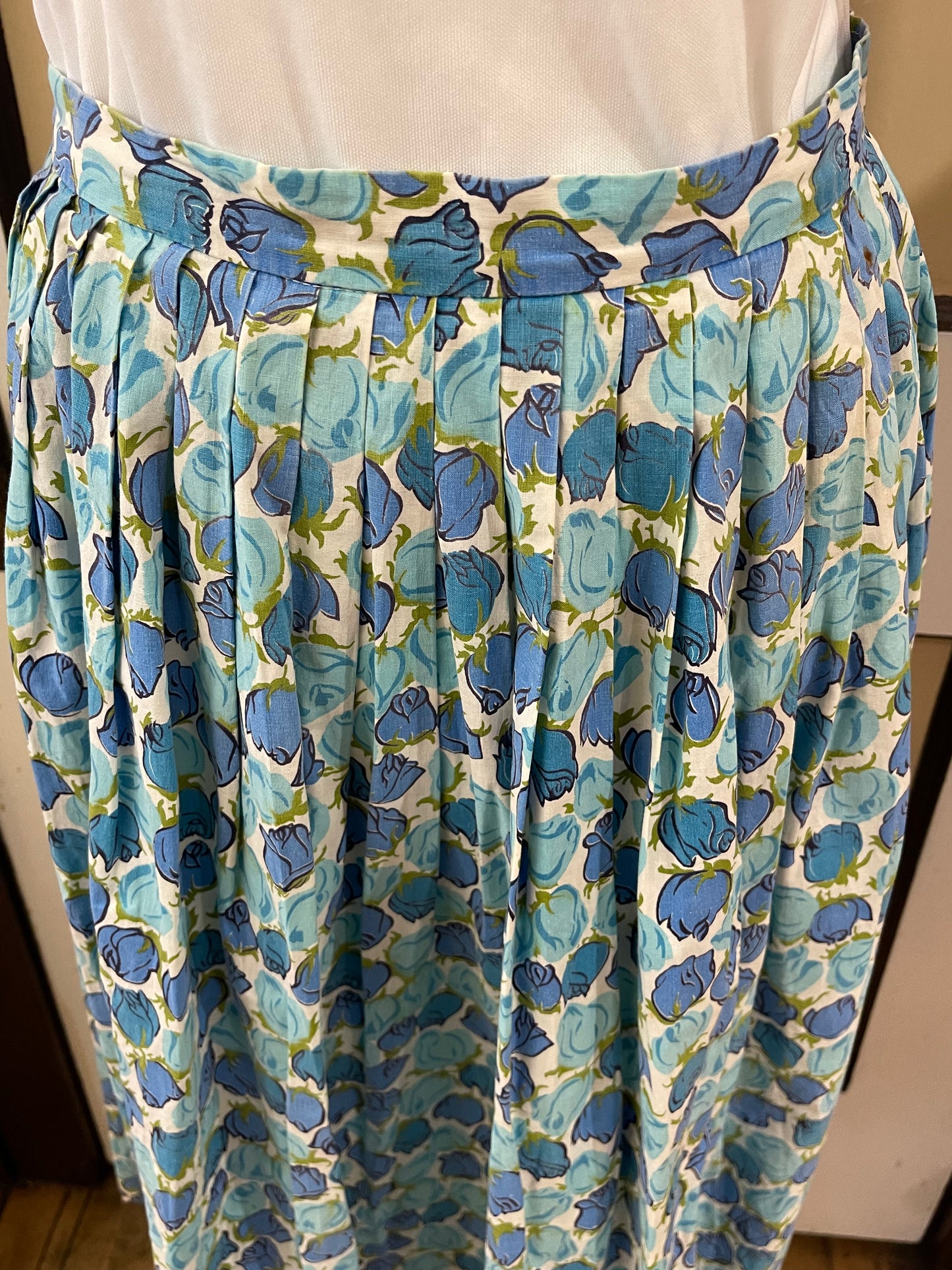 50s Blue Rose Skirt