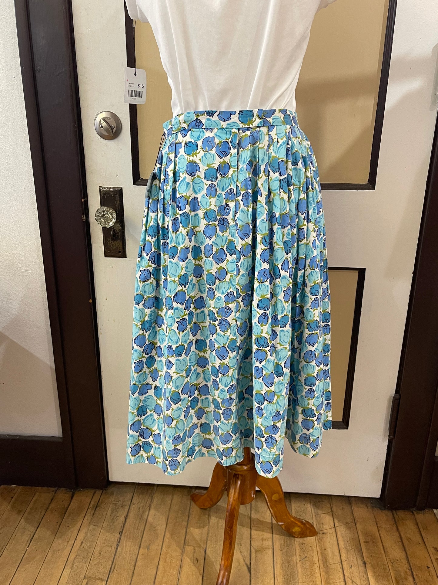 50s Blue Rose Skirt