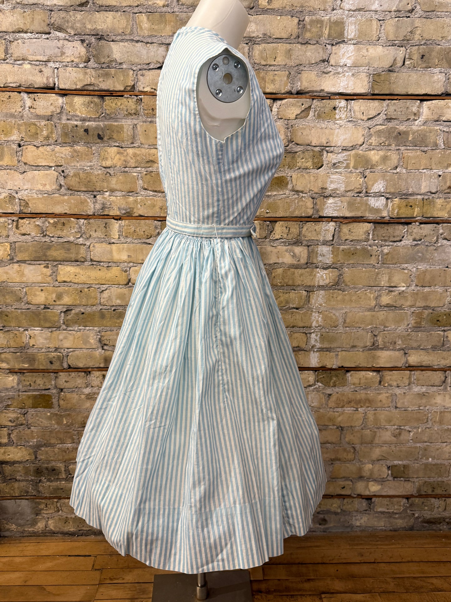 Blue Striped Butterfly Dress