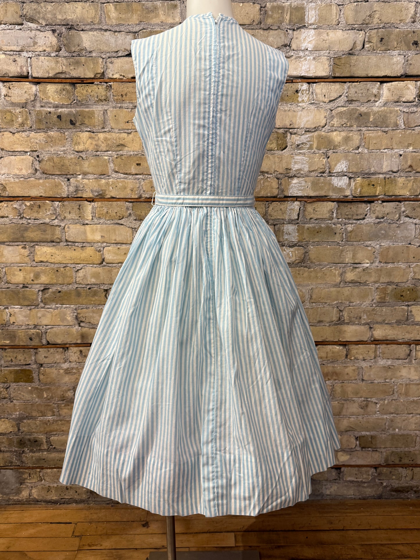 Blue Striped Butterfly Dress
