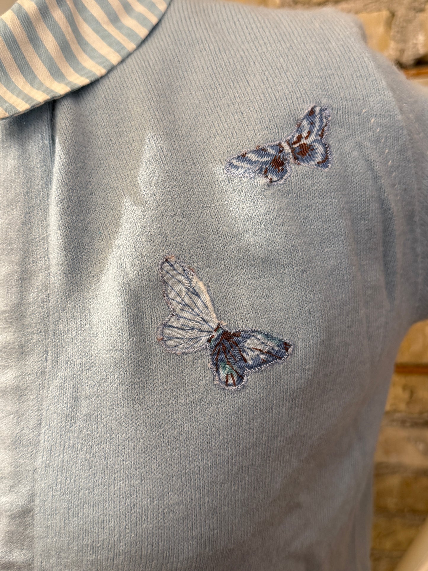 Blue Striped Butterfly Dress