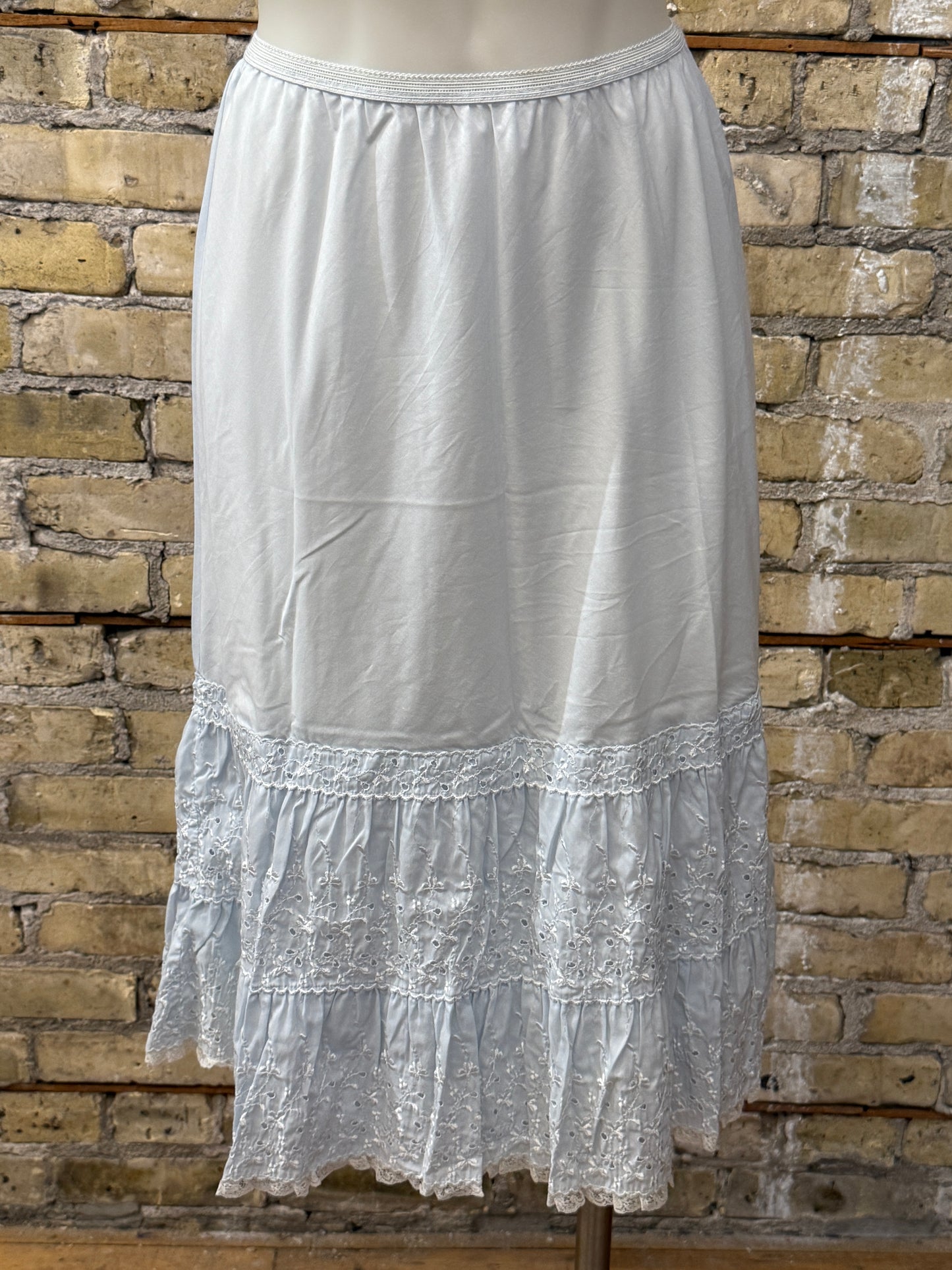 Blue Cotton Day Dress with Slip