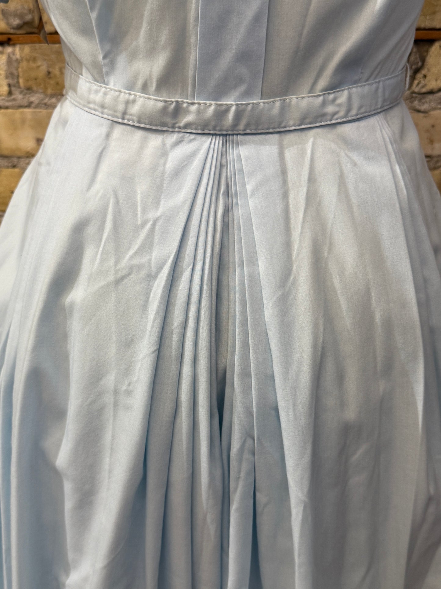 Blue Cotton Day Dress with Slip