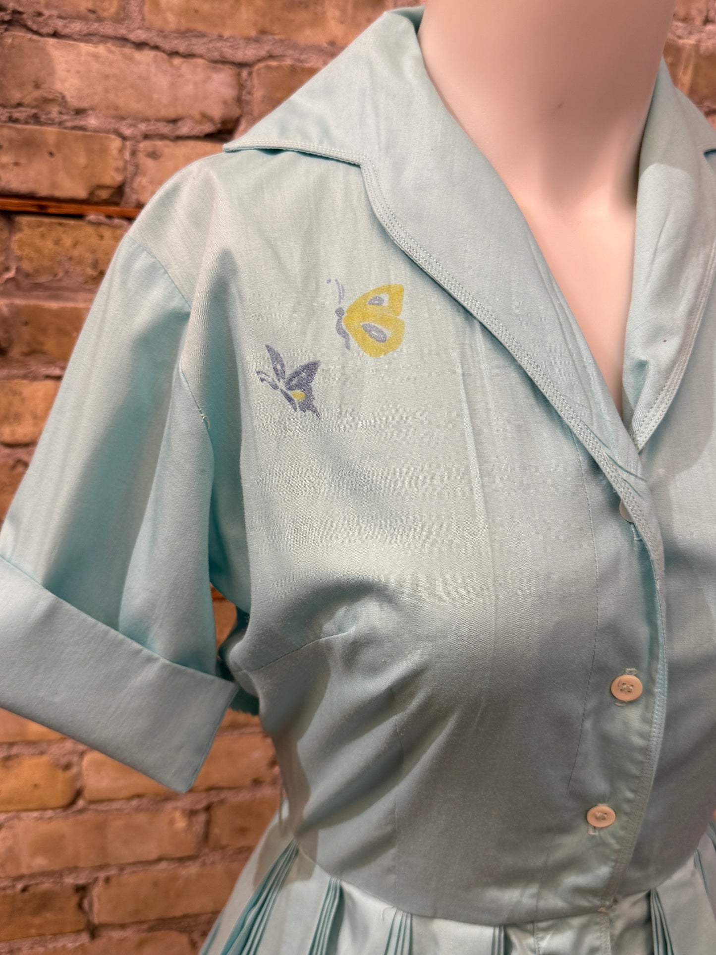 Blue Cotton Day Dress
