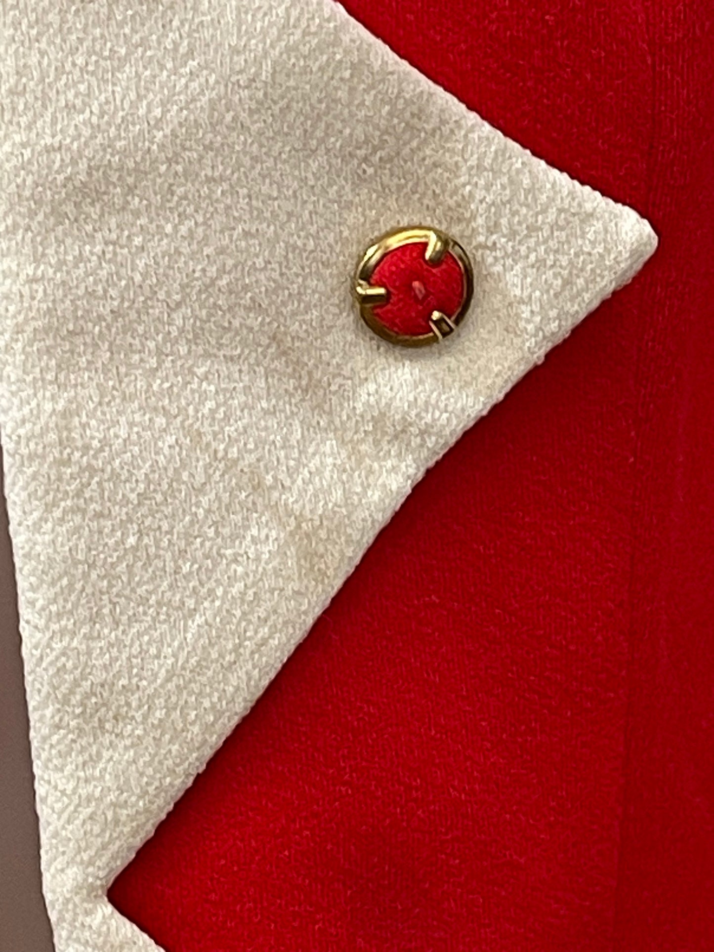 Red & White Open Front Jacket