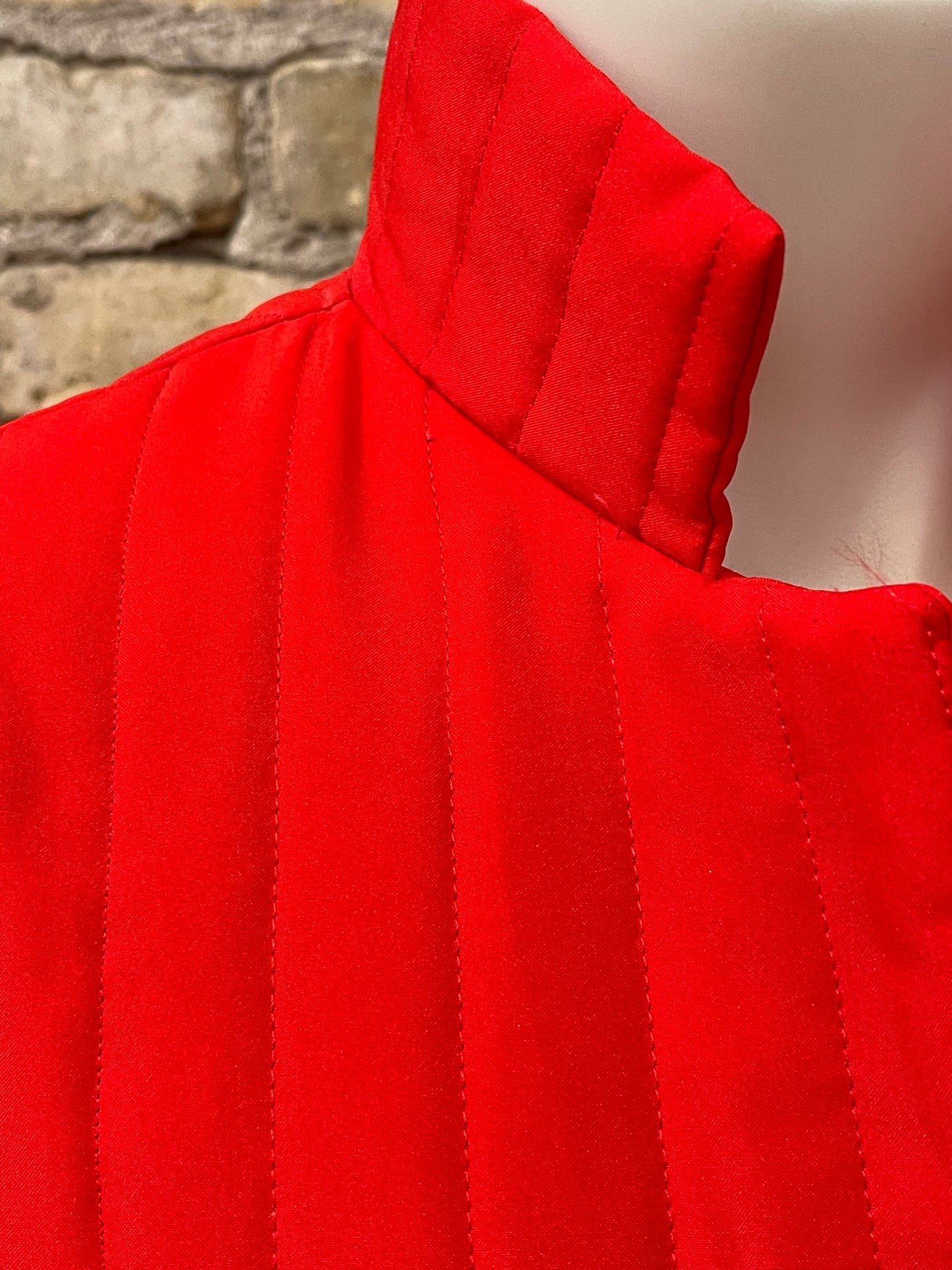 80s Red Quilted Jacket