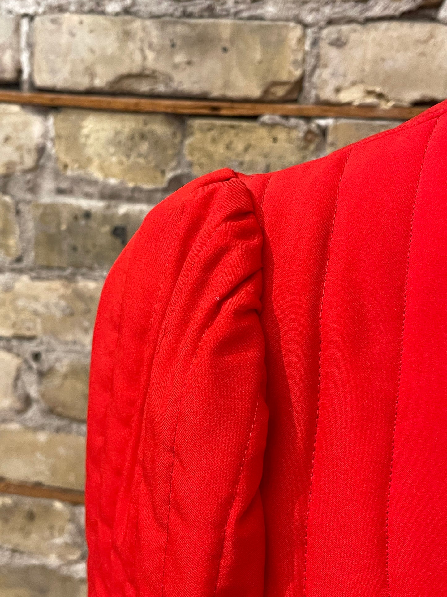 80s Red Quilted Jacket