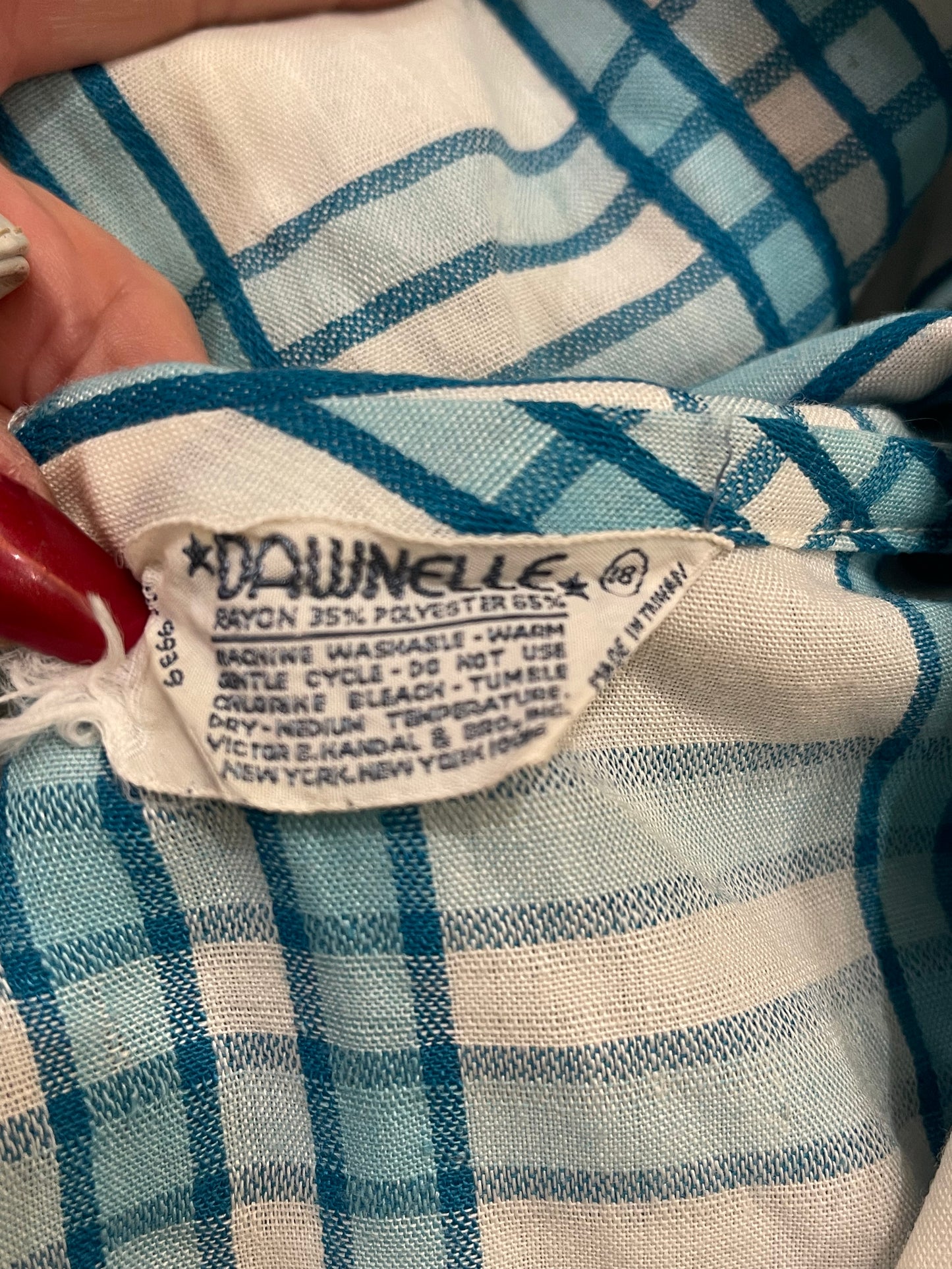 Volup 60s Blue Plaid Summer Dress