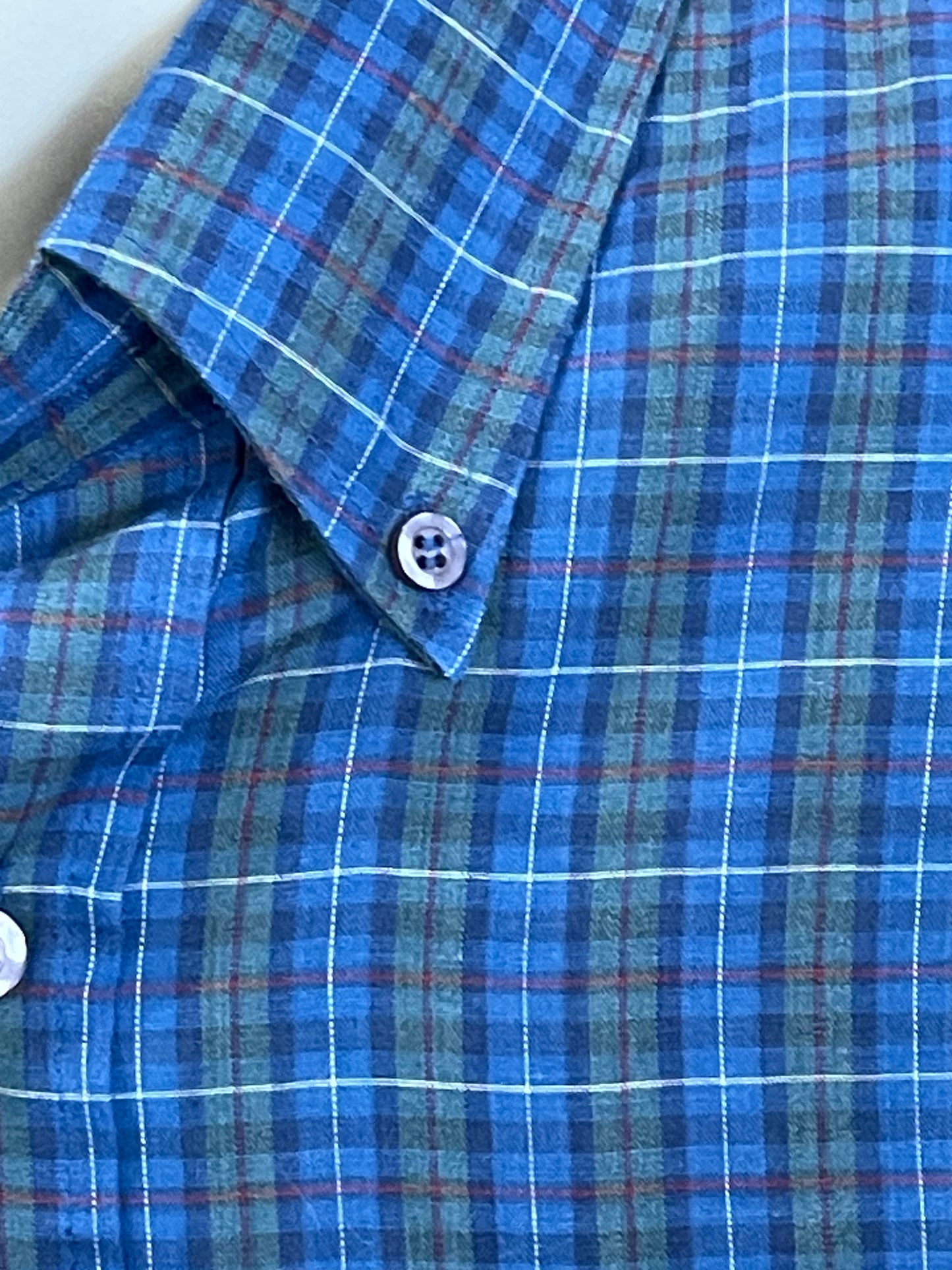 Botany 500 Blue Plaid Shirt