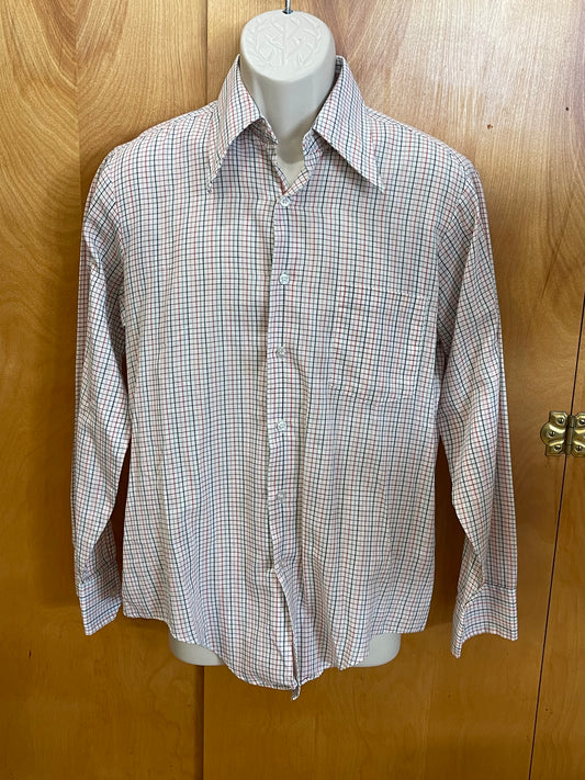 Kmart Permanent Press Windowpane Shirt