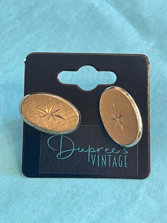 Gold Tone Starburst Cufflinks
