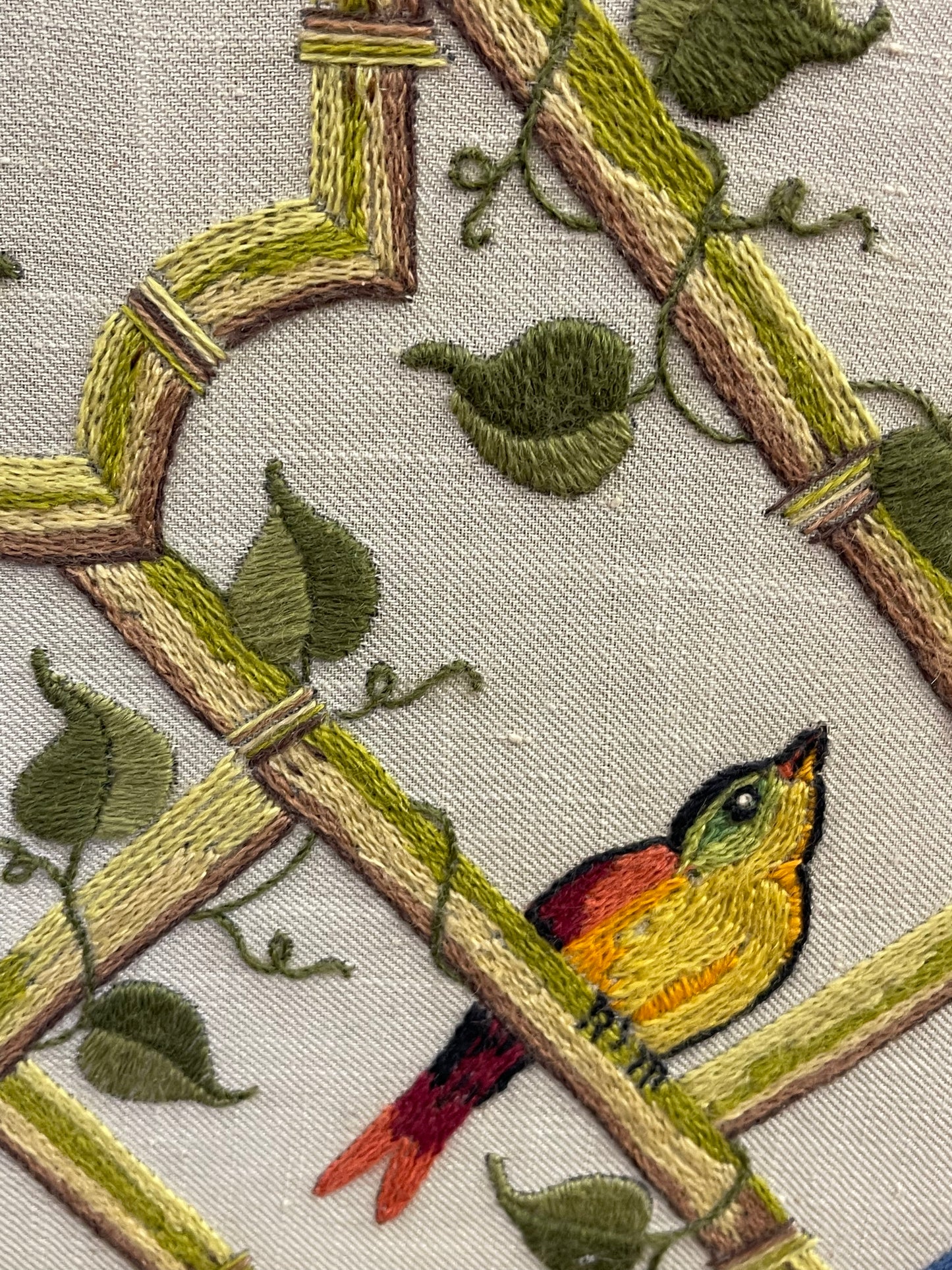 Needlepoint Bird Framed Wall Art