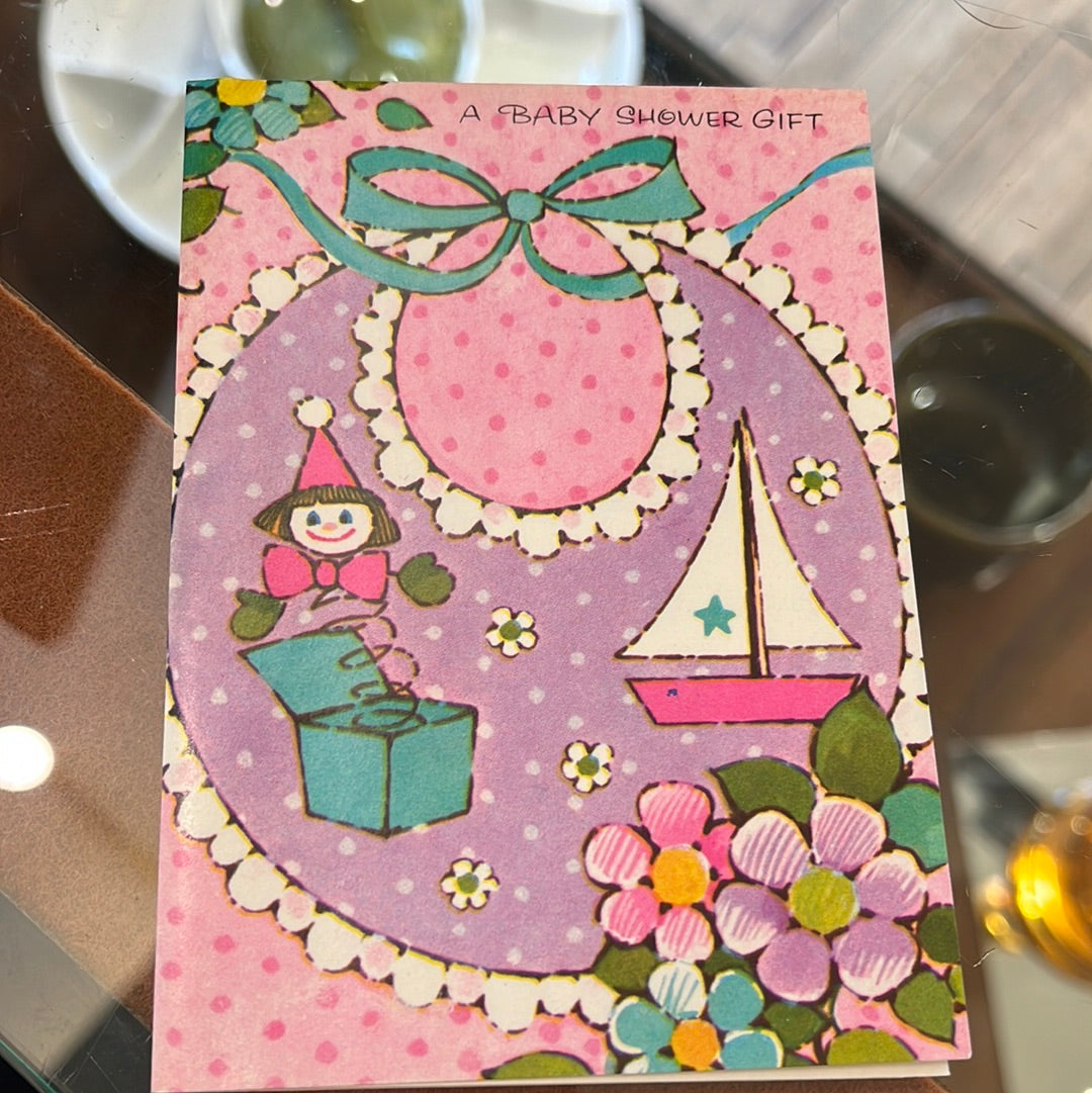 A baby shower gift card