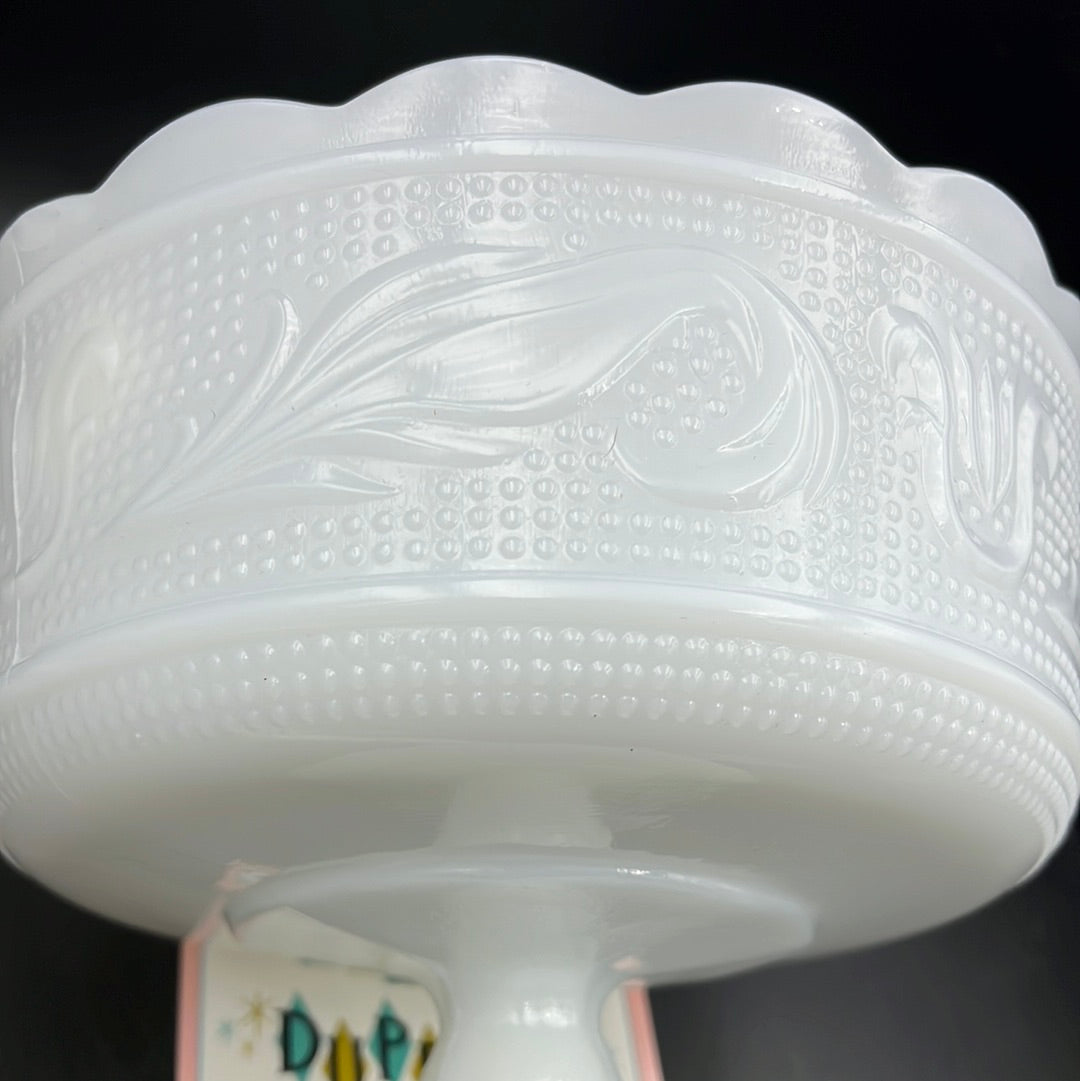 Milk Glass Pedestal  Candy Dish