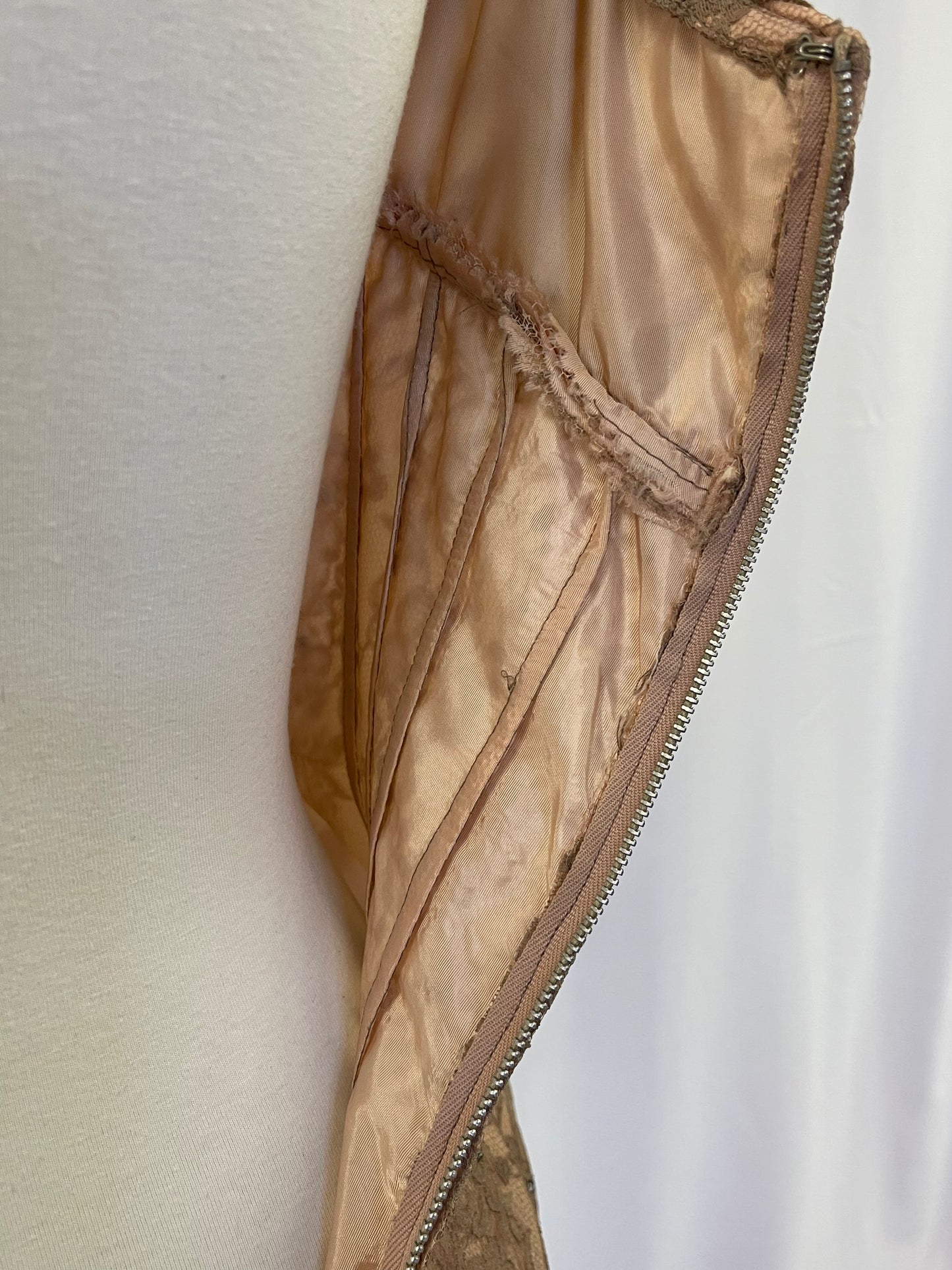 50s Tan Cocktail Dress
