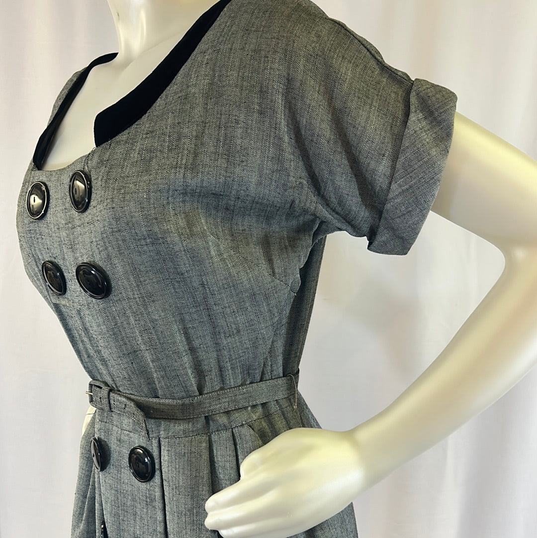 Gray Secretary Dress