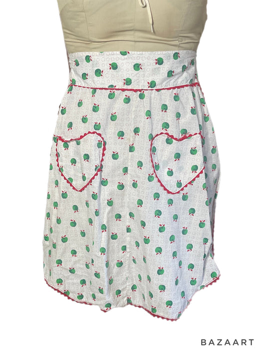 Apple Print Kitchen Apron