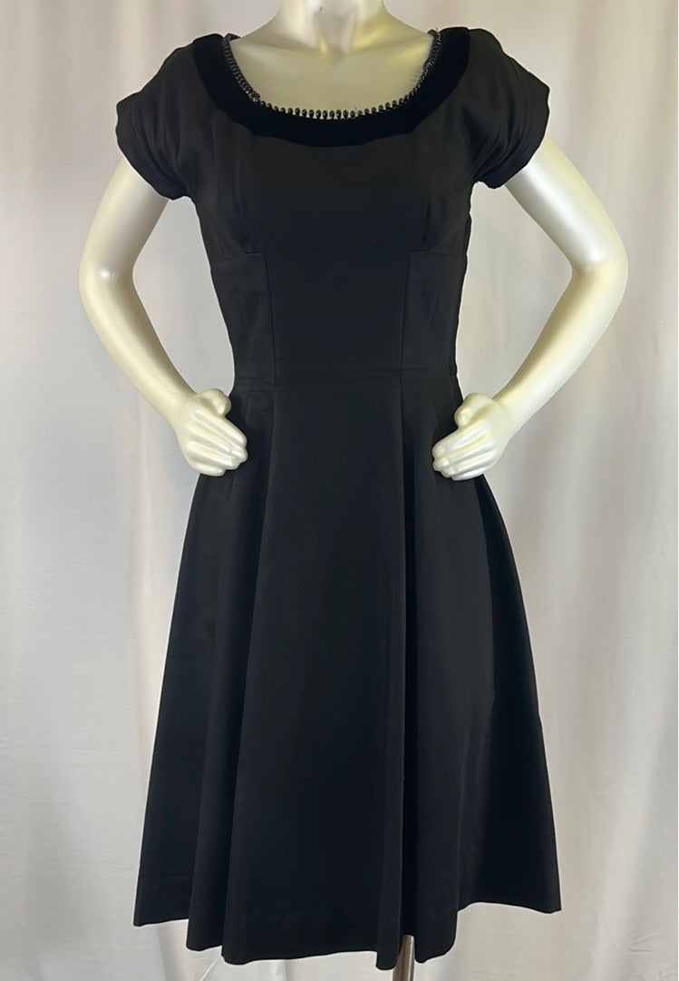 50s Jerry Parnis Black Dress