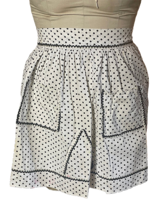 Black & White Polka Dot Kitchen Apron