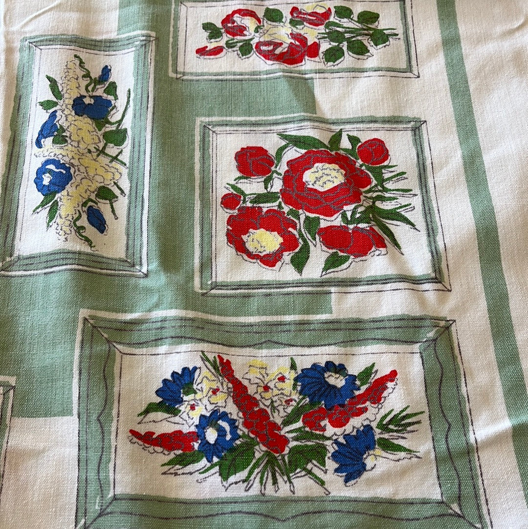 Green Floral tablecloth