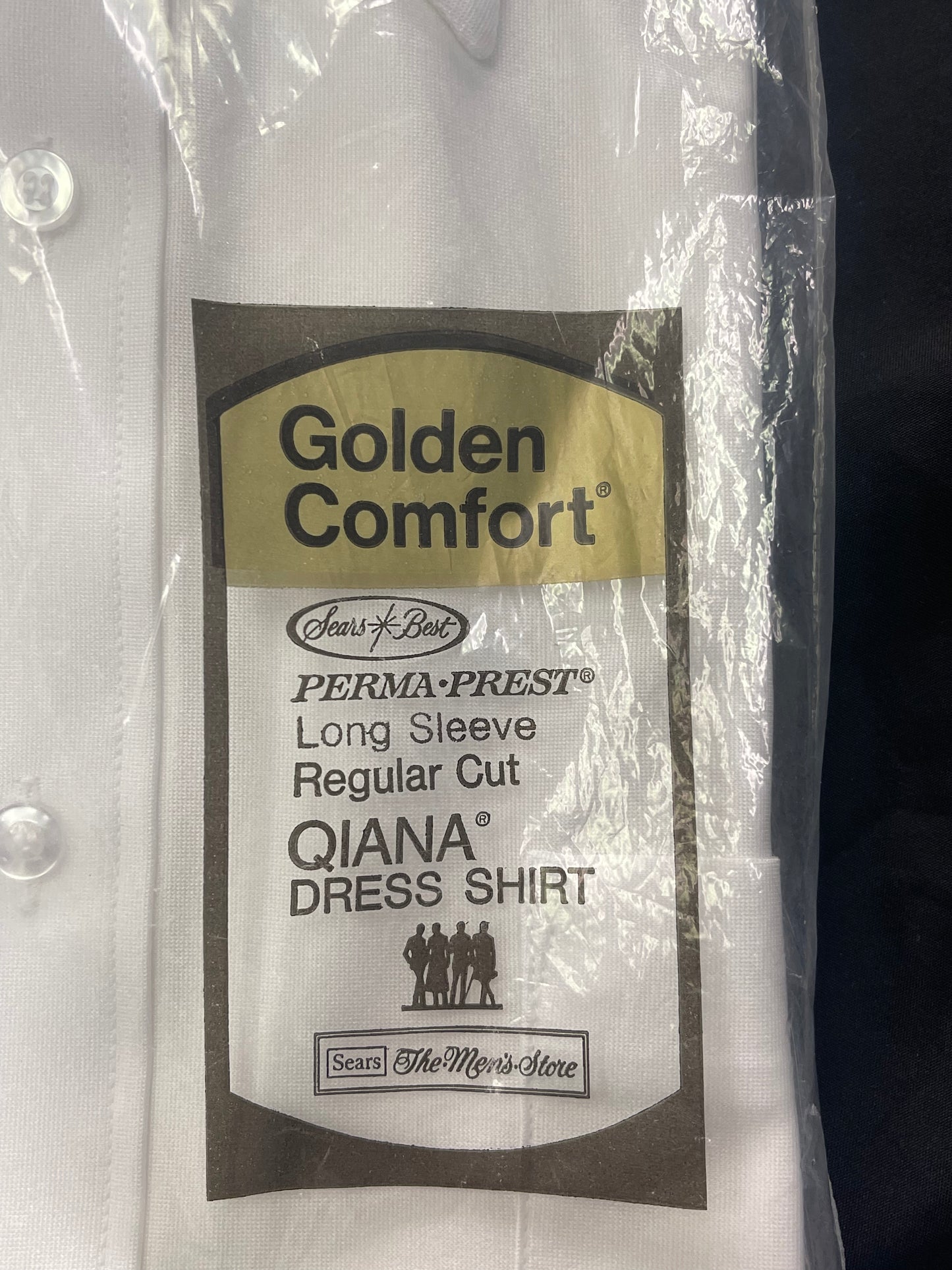 Men’s Sears Collared White Dress Shirt