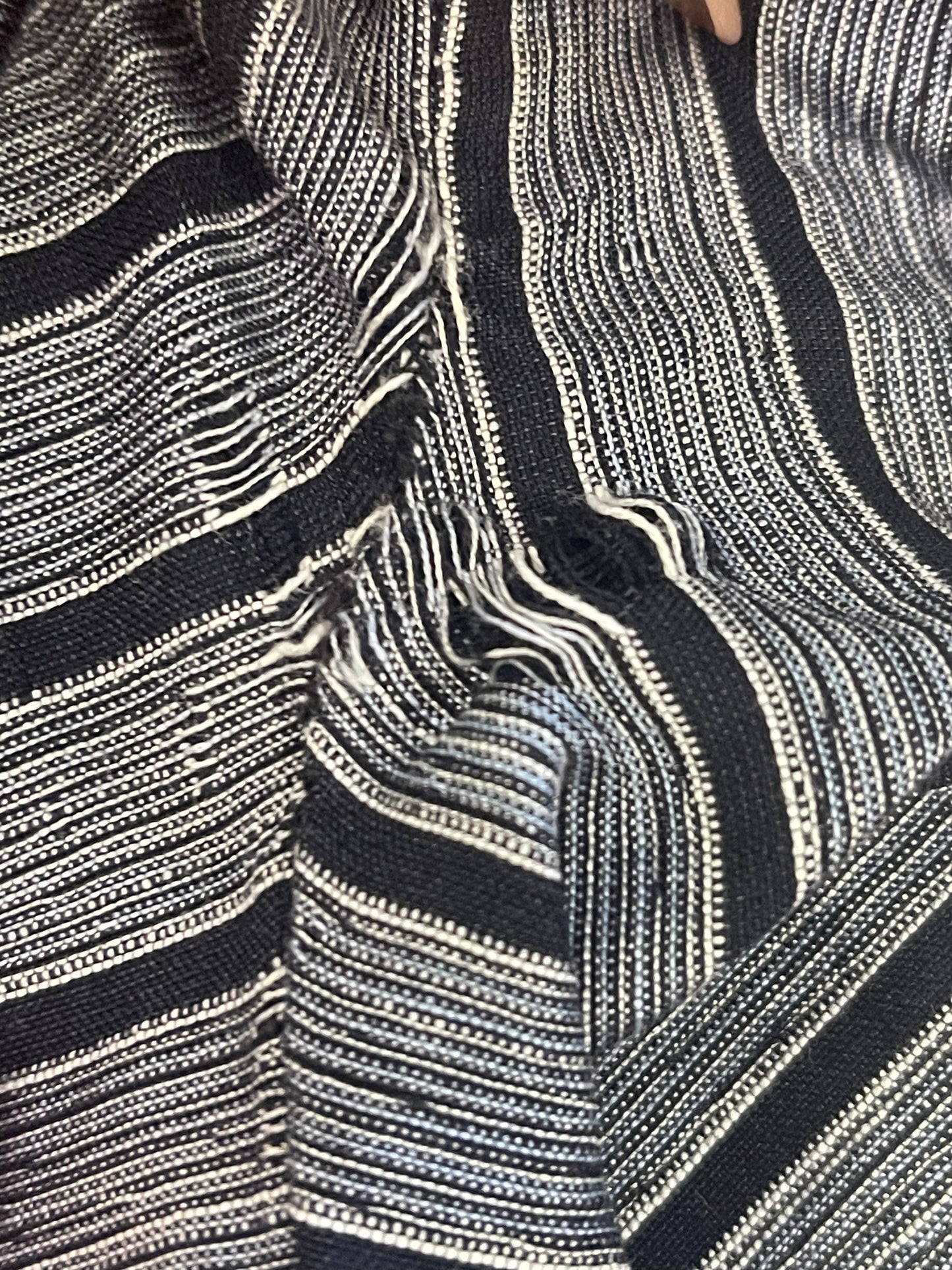 50s Black & White Striped Wiggle Dress