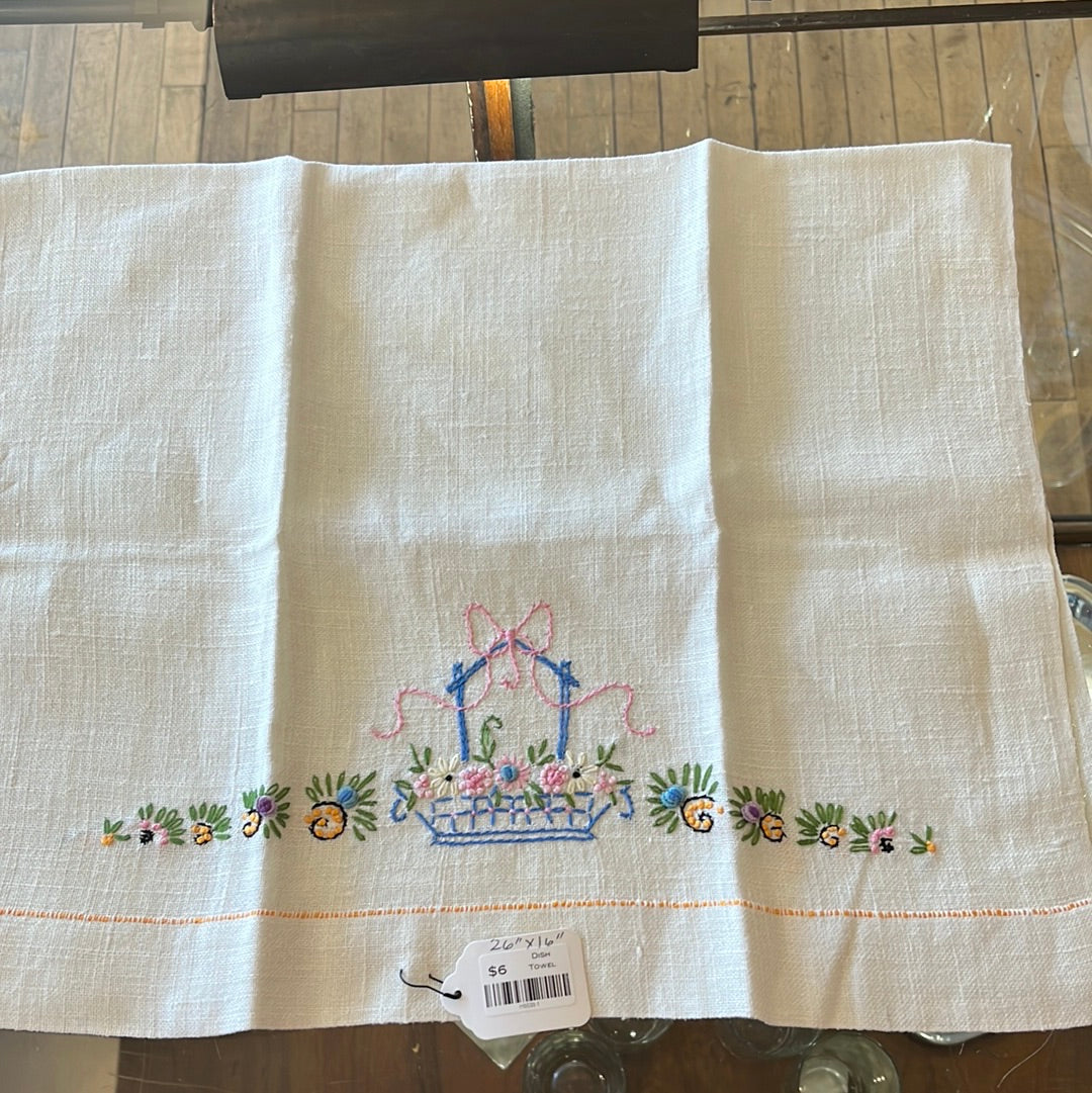 Embroidered dish towel