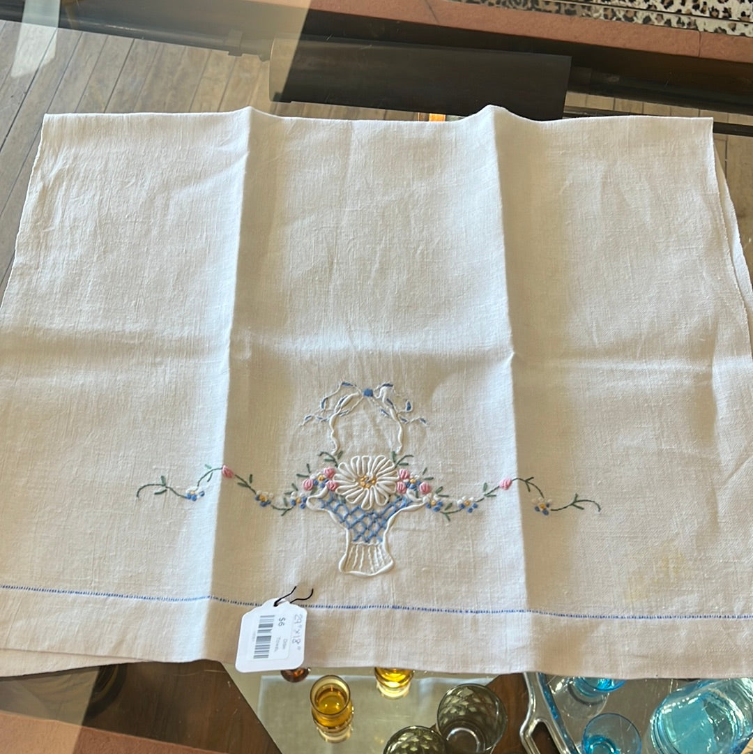 Embroidered dish towel