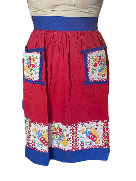 Red & Blue Kitchen Apron