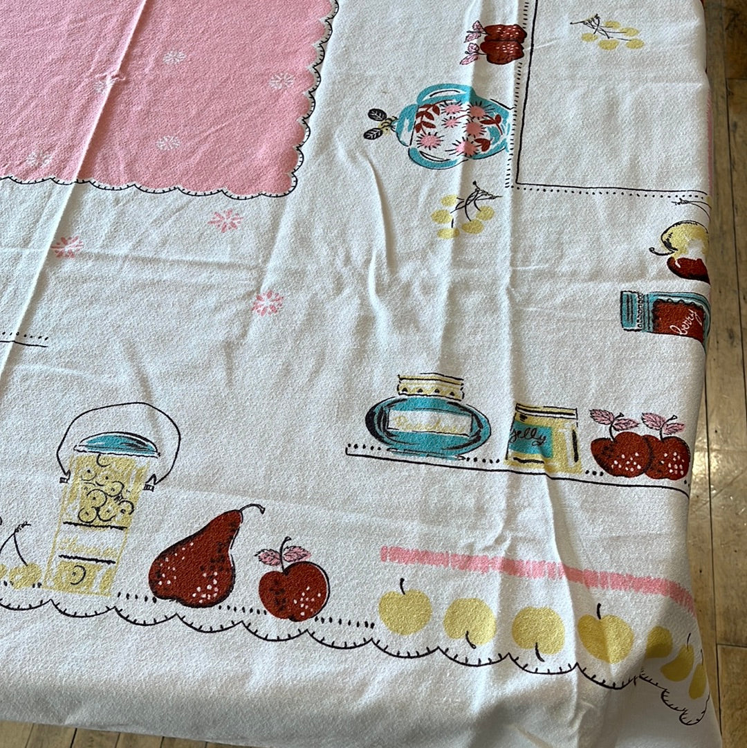 Fun Pink & White Tablecloth