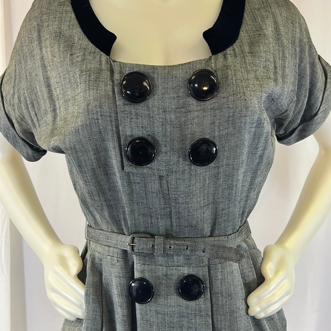 Gray Secretary Dress