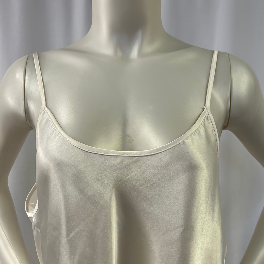 Plain White Satin Chemise