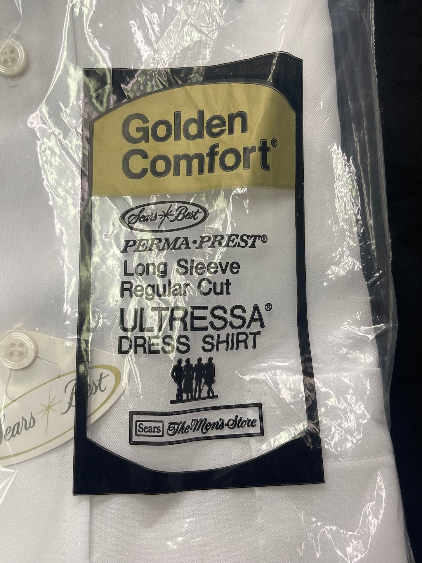 Men’s NOS White Collared Dress Shirt