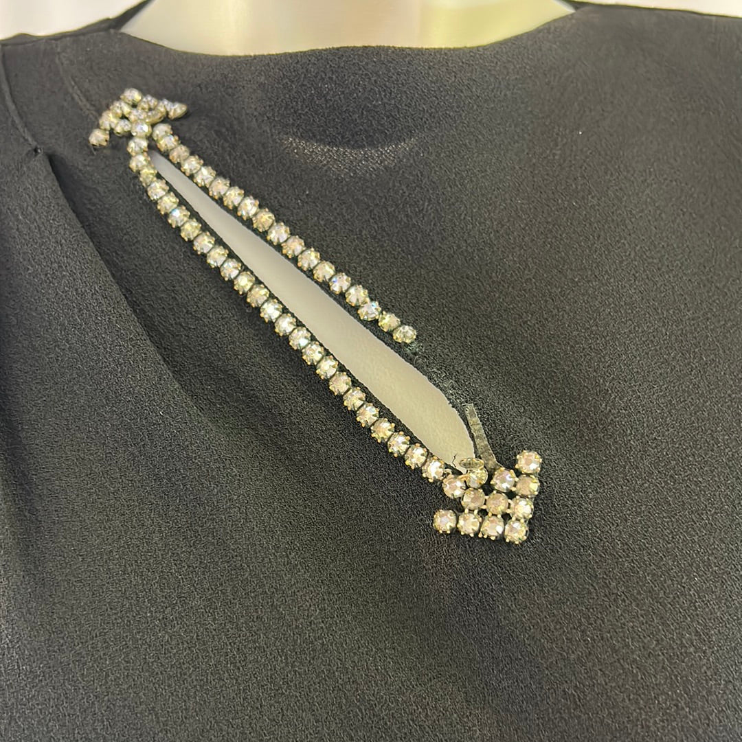 Crepe 40s Black Crepe Dress