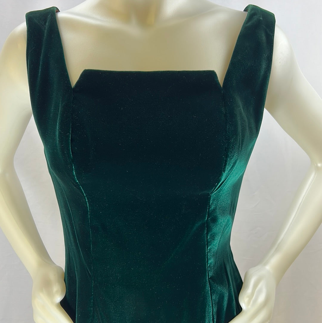 Green Velvet Dress