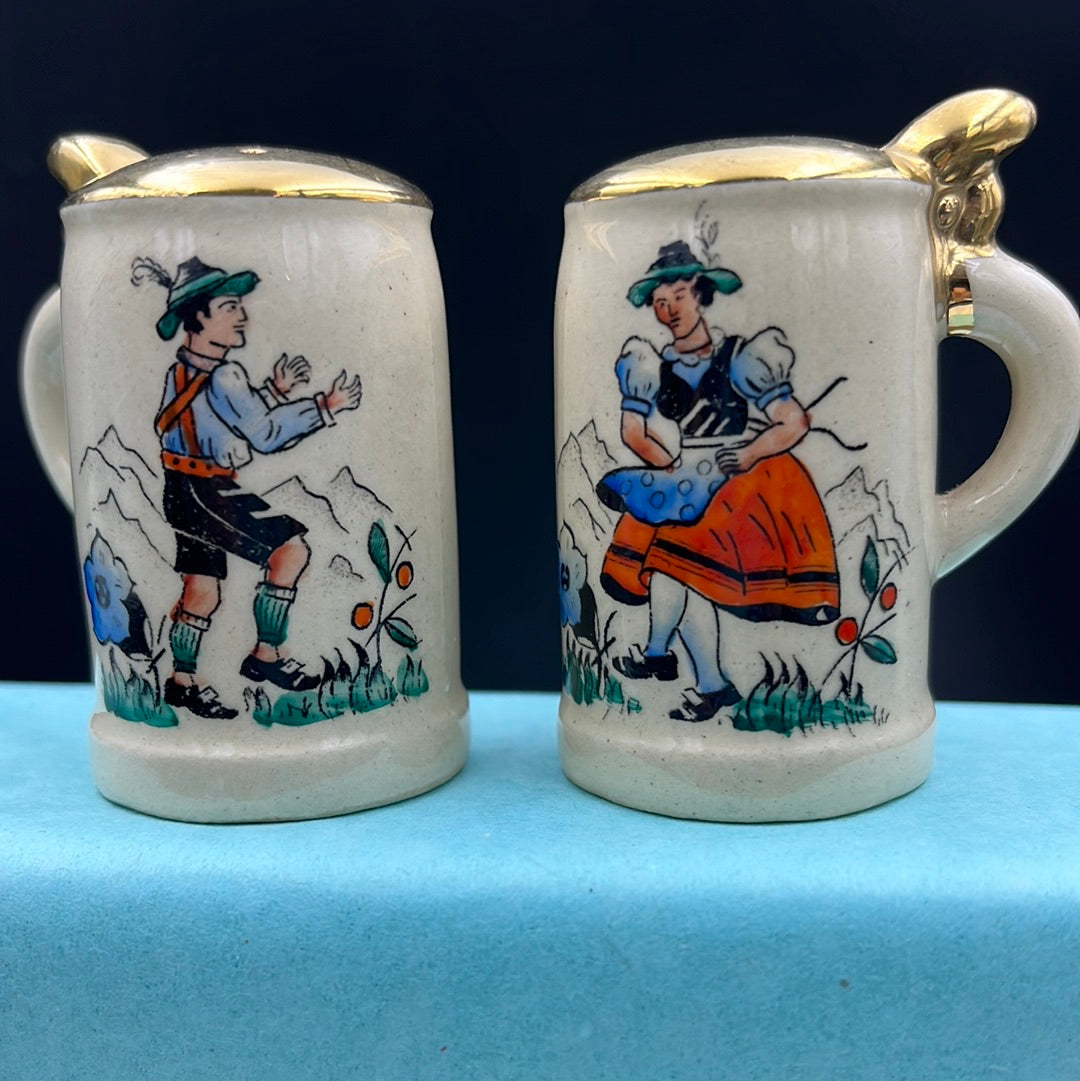 German Beer Stein salt and pepper shakers