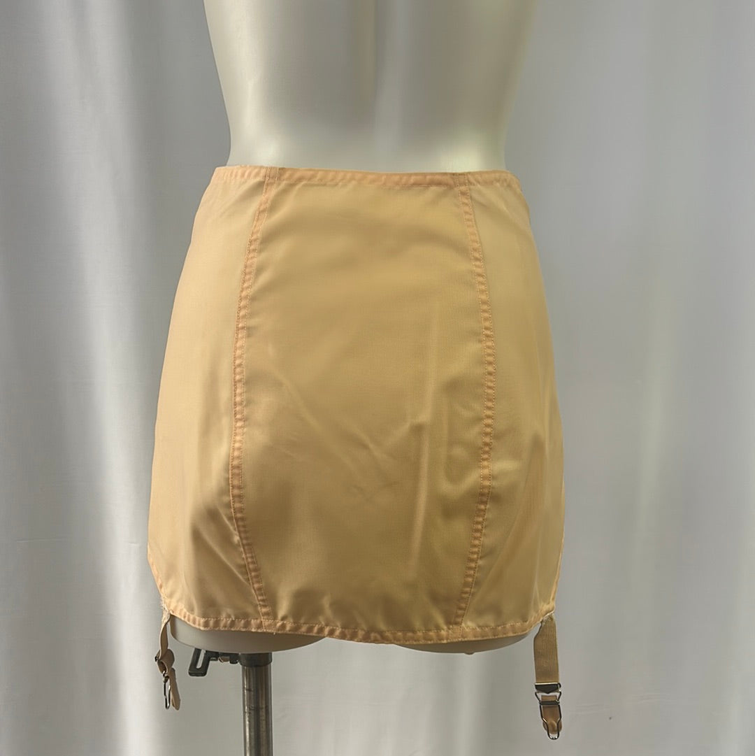 Peach Waist Cinching Garter Corset