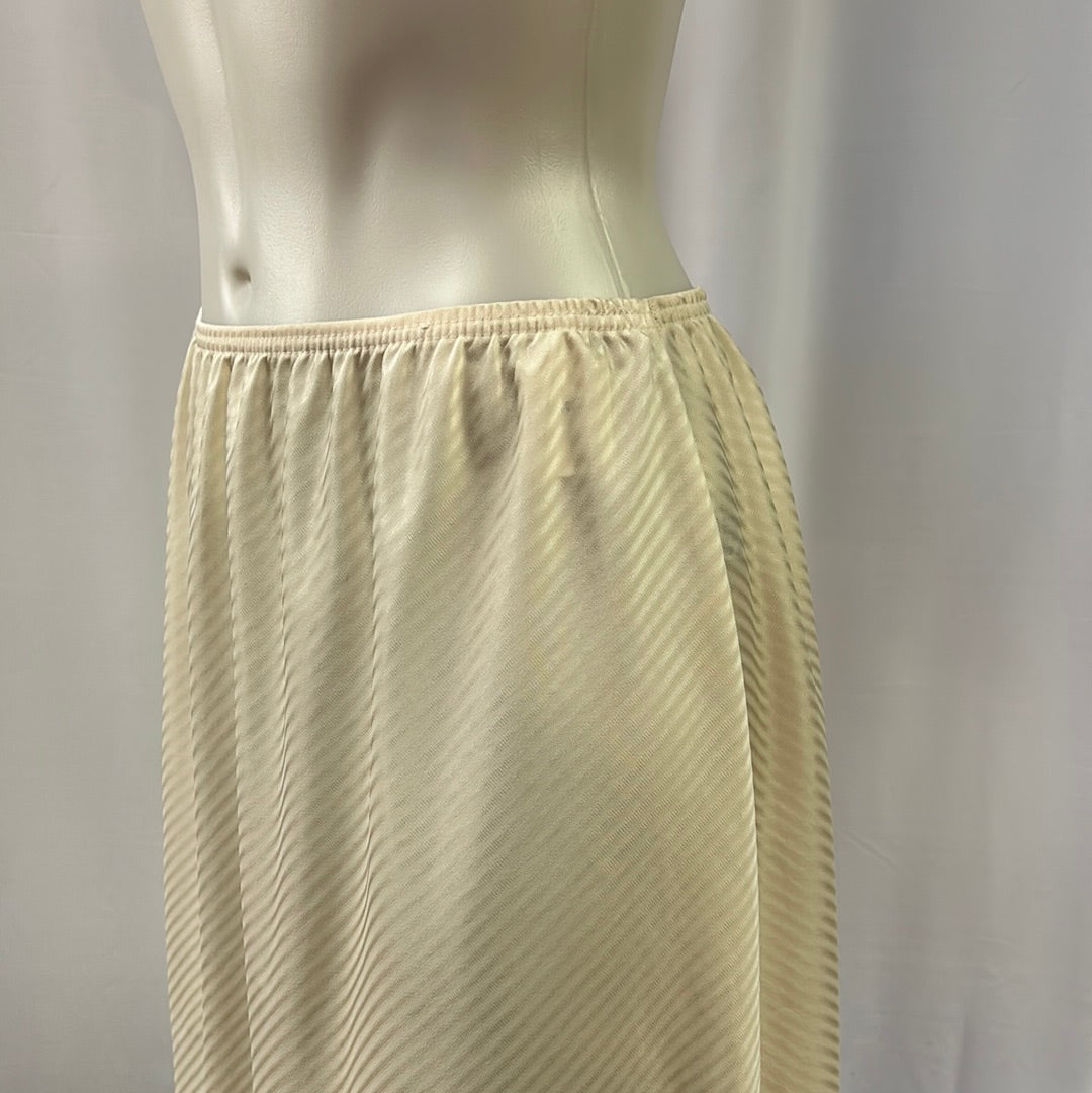 Striped Ivory Half Slip