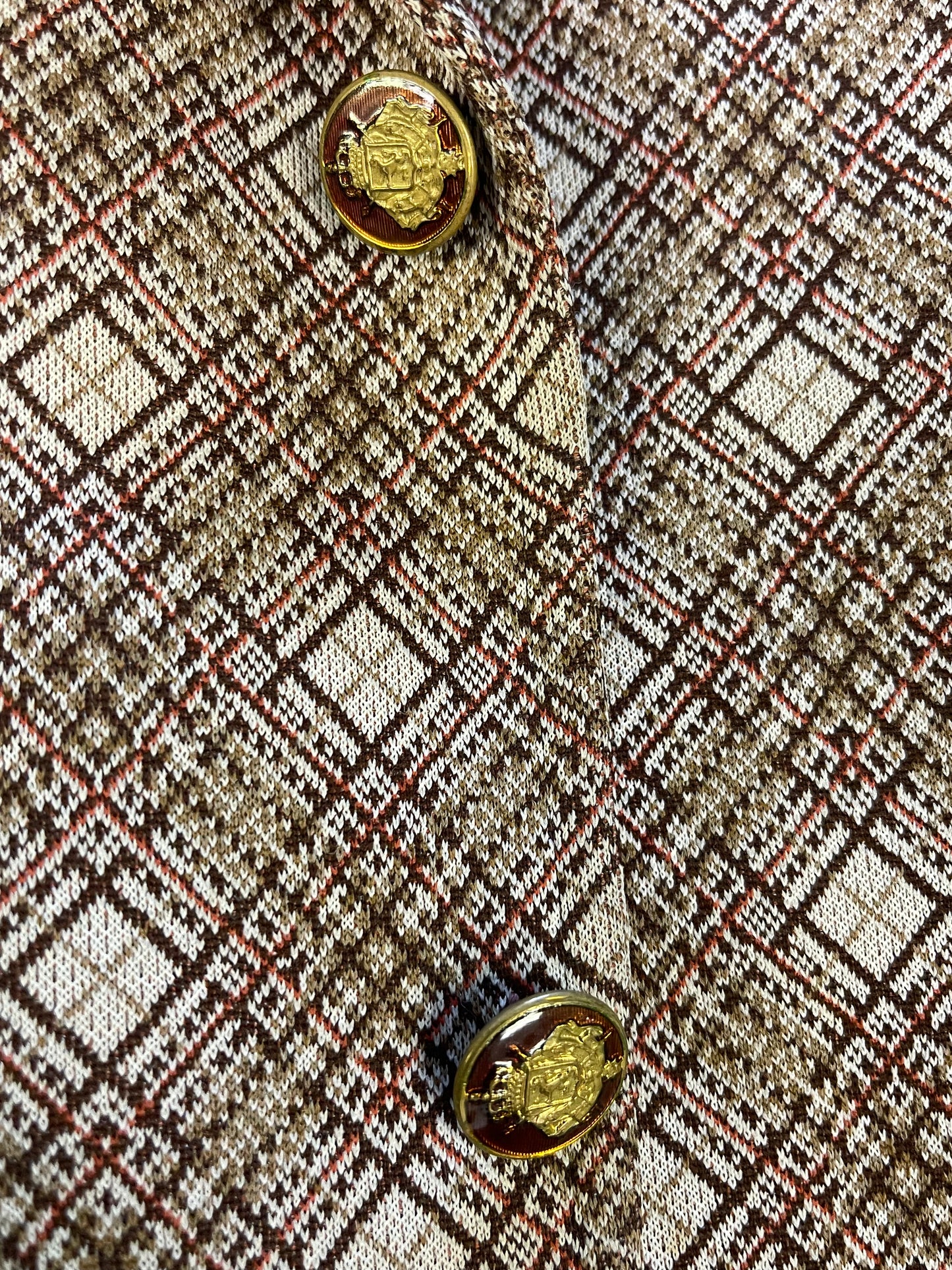 70s Botany 500Polyester Checked Suitcoat