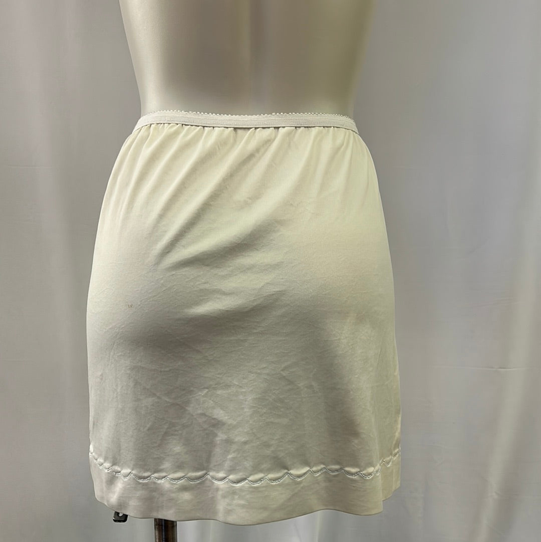 White Embroidered Quarter Skirt Slip