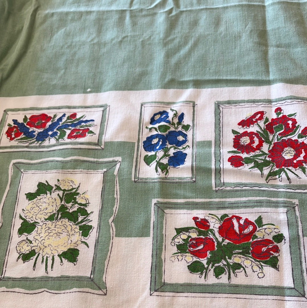 Green Floral tablecloth