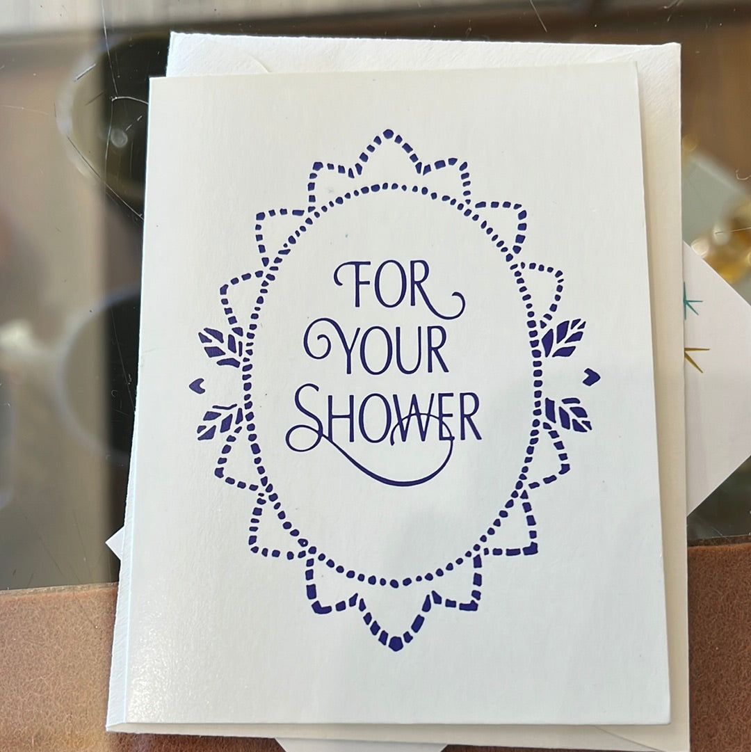 For your shower mini card