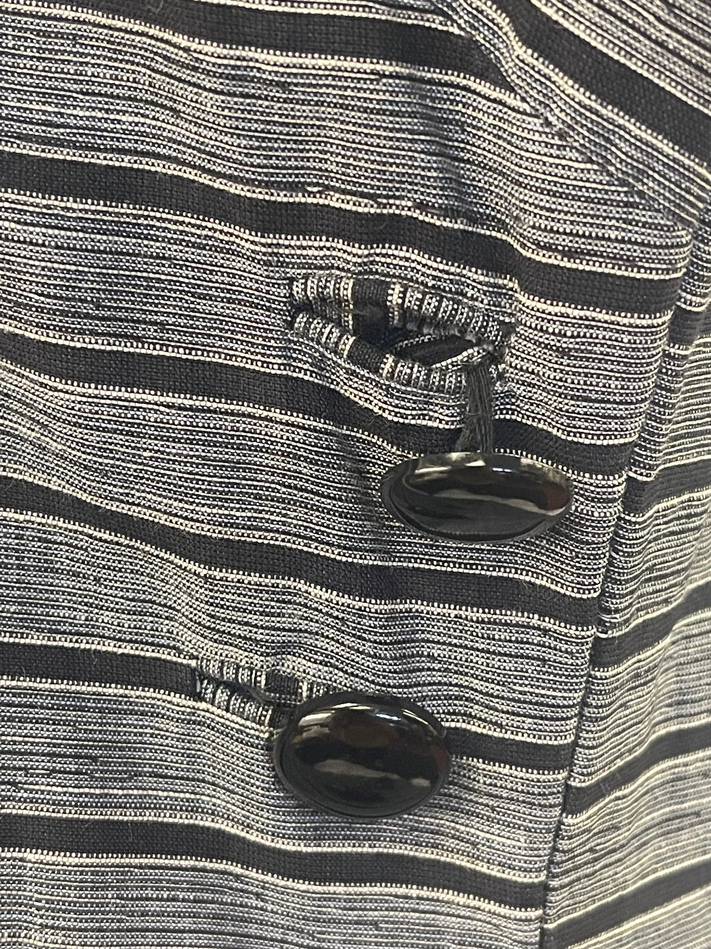 50s Black & White Striped Wiggle Dress