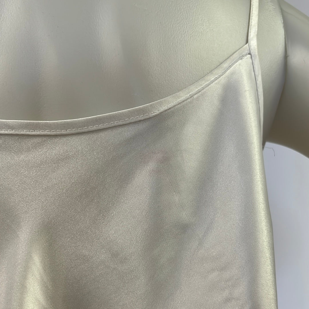 Plain White Satin Chemise