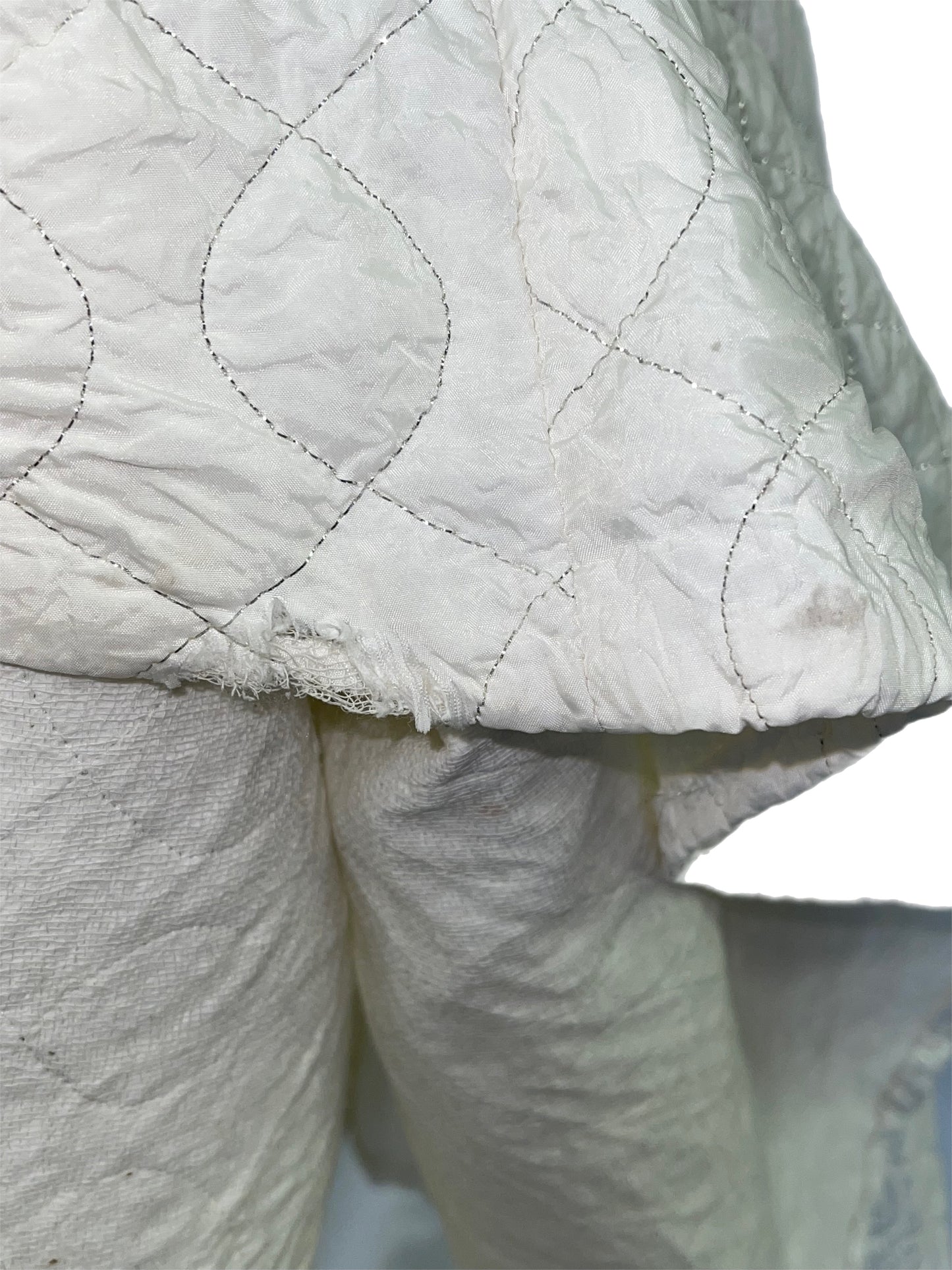 50s Ivory Quilted Skirt