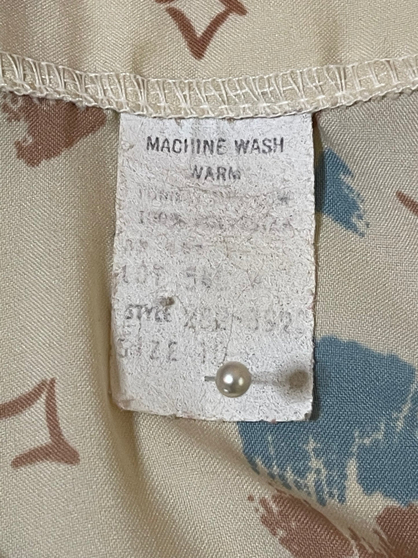 Cream Multi-Colored Shirt